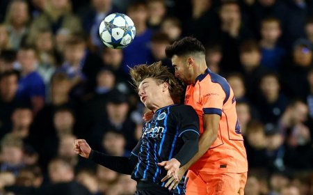 Eric García se rompe la nariz tras el golpe ante el Brujas en Champions