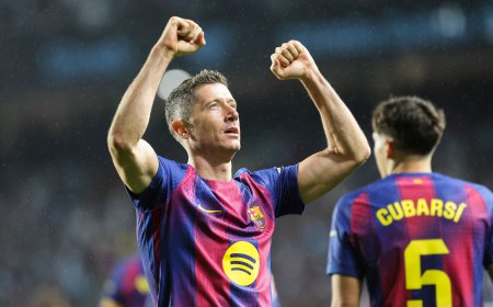 La reivindicación de Robert Lewandowski tras su triplete en Balaídos: los mismos goles que Ferran con un tercio de minutos menos