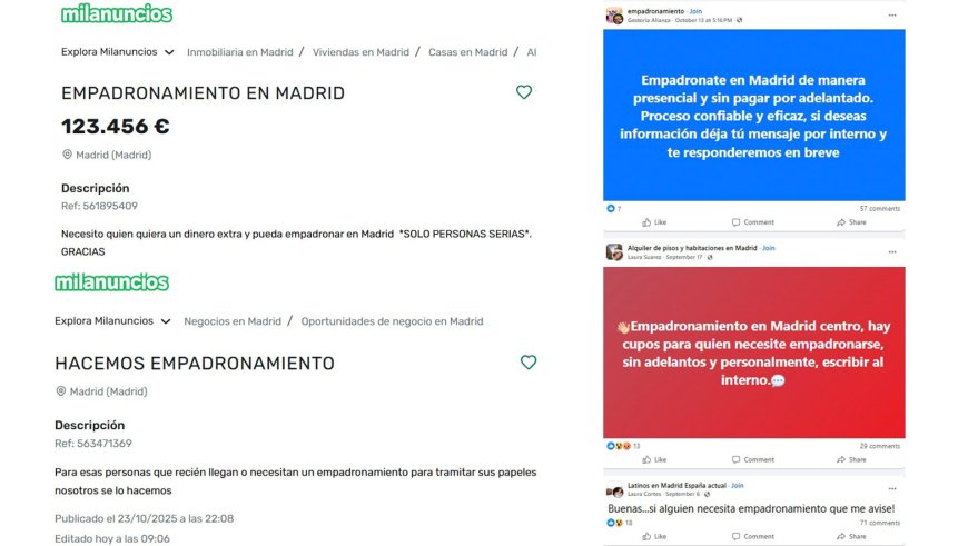 Nuevo gran negocio ilegal en Madrid: empadronar a extranjeros en domicilios o locales por hasta 300 euros
