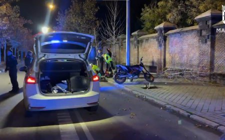 Muere un motorista de 31 años en Madrid al chocar contra un árbol