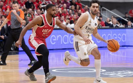 El Real Madrid gana en Murcia y termina 2025 en lo más alto de la tabla de la ACB