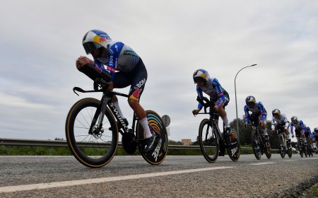 El Movistar tutea a Remco y a su Red Bull en la contrarreloj de Mallorca