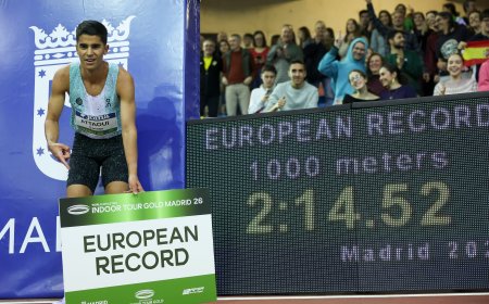Moha Attaoui se queda a tres décimas del récord del mundo de 1.000m