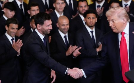 Messi visita al fin la Casa Blanca