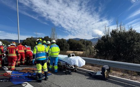Cinco heridos, dos de ellos de gravedad, en un accidente de tráfico en Guadarrama