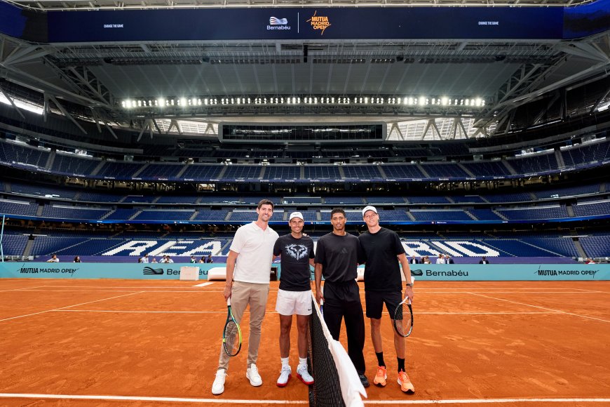 La foto incompleta de Florentino Pérez, por un día juez de silla: con Nadal, pero sin Federer en el Bernabéu