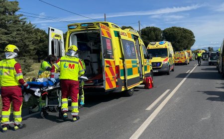 Un coche arrolla a siete ciclistas en el municipio madrileño de Brunete