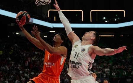 Valencia Basket - Real Madrid en directo | El Madrid gana al descanso con una ventaja de seis puntos