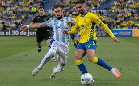 El Málaga asalta Gran Canaria y toma ventaja en la semifinal del ‘playoff’ de ascenso a Primera