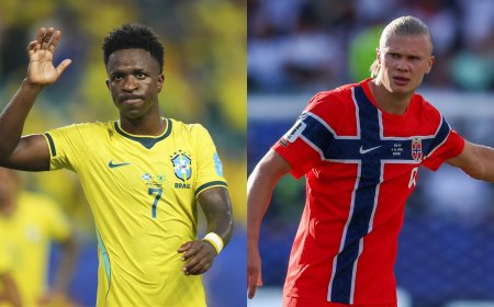 Brasil-Noruega: Vinicius y Haaland se citan en el área