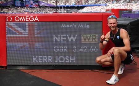 Josh Kerr lleva el récord de la milla al siglo XXI con una marca de 3m 42,66s