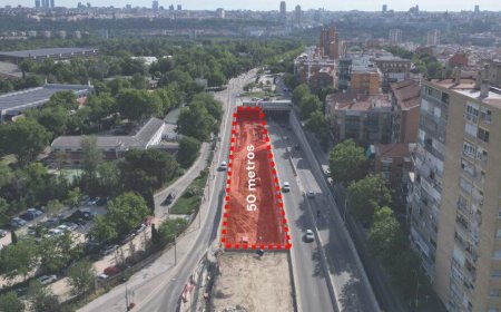 Cierre del túnel de la M-30 en sentido Badajoz por las obras de soterramiento de la A-5