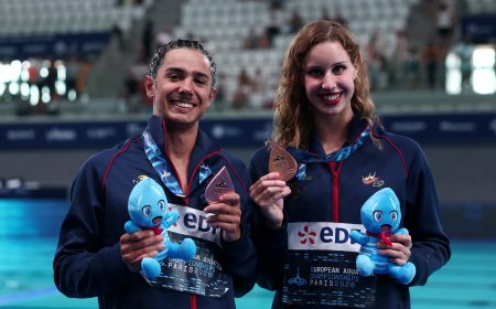 España suma dos bronces más en la jornada de solos libres del Europeo de natación artística en París
