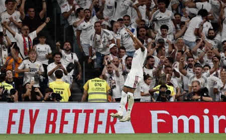 Real Madrid - Real Sociedad en directo | El Real Madrid doblega a la Real Sociedad con un triplete de Mbappé y un gol de Vinicius