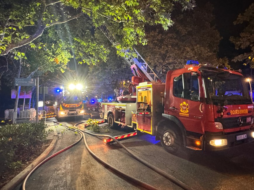 Ocho vecinos intoxicados en el incendio de una vivienda en Tres Cantos
