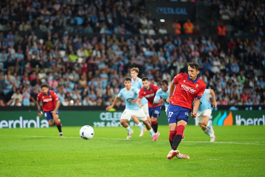 Osasuna saca rédito en Balaídos de la inferioridad numérica del Celta