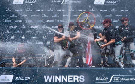 Los Gallos se estrellan en el SailGP de Valencia en una jornada sin viento