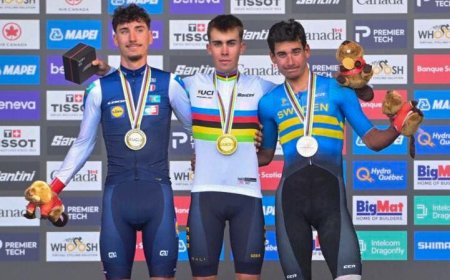 Doblete histórico de Benjamín Noval, campeón mundial júnior de ciclismo en ruta