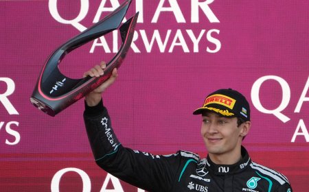 George Russell vuelve a ganar tres meses después en el GP de Azerbaiyán