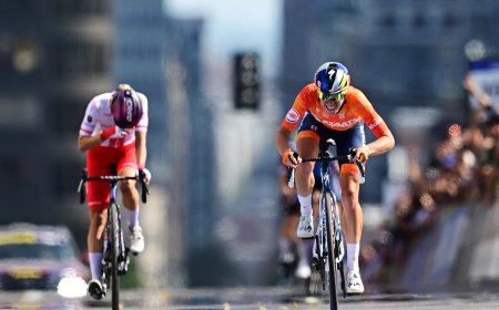 Demi Vollering alcanza en Montreal el arcoíris que corona una gran carrera