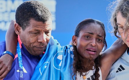 Tigst Assefa se lesiona a dos kilómetros de batir el récord del mundo de maratón en Berlín