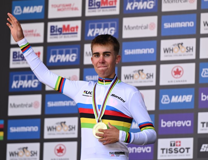 Benjamín Noval se proclama campeón en la contrarreloj júnior del Mundial de ciclismo