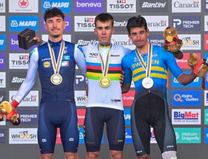 Doblete histórico de Benjamín Noval, campeón mundial júnior de ciclismo en ruta