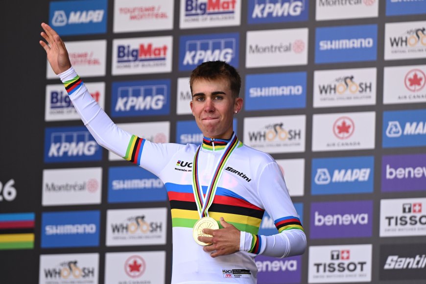 Benjamín Noval se proclama campeón en la contrarreloj júnior del Mundial de ciclismo