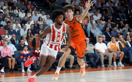 Jean Montero congela el Roig Arena en la victoria de Olympiacos contra el Valencia (97-102)