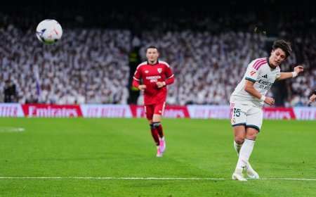 Arda Güler endereza al Madrid, que reduce y golea al Sevilla