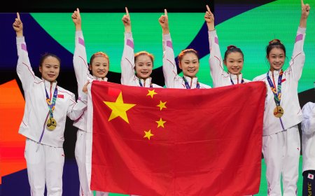 China gana el campeonato mundial por equipos de gimnasia artística 20 años después y se clasifica para Los Ángeles 2028