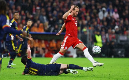 Kane vale por todos los volantes del Arsenal en el empate del Bayern frente a los ingleses