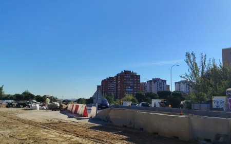 Desvío provisional temporal del tráfico en el paseo de Extremadura, en Madrid, por las obras de la A-5